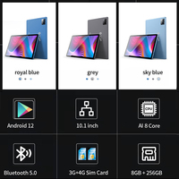 جهاز لوحي BDF Android 12 ، ثماني النواة ، 3G ، 4G LTE ، إنترنت ، واي فاي ، إنترنت ، بلوتوث ، أصلي ، كمبيوتر شخصي ، "، 8 جيجابايت رام ، GB ROM ، إصدار عالمي - الصورة 2